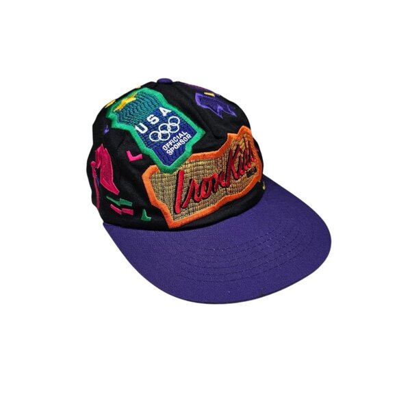 VTG Iron Kids Bread Official Sponsor 1996 Atlanta Olympics Hat All Over Print - Picture 3 of 11